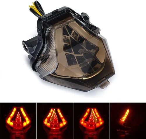 Miniatura 2 de MZS Luz trasera de motocicleta + enlace de bajada compatible con FZ07
