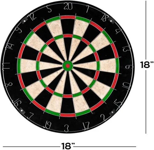Miniatura 7 de Dart Board – Tournament Sized Indoor Hanging Number Target Game for Steel Tip Darts – Dartboard with Mounting Hardware by Hey Play