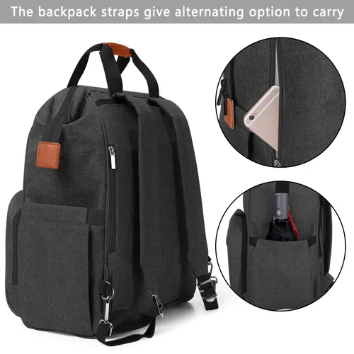 Miniatura 5 de LUXJA Bolsa para extractor de leche con compartimentos para bolsa enfriadora y laptop, mochila para extractor de leche con 2 opciones de uso