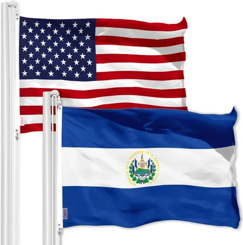 Miniatura 10 de Banderas colombianas de Estados Unidos y Colombia 3x5 FT Combo Impreso Poliéster 150D por G128 Estados Unidos + Colombia
