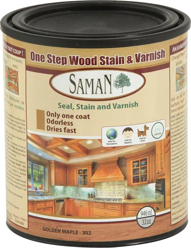 Miniatura 18 de SamaN Interior One Step Sellador, Tinte y Barniz para Madera – Tinte a Base de Aceite Sin Olor - Protección para Muebles y Madera Fina