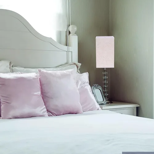 Miniatura 5 de OSALADI Pantalla de lámpara de lino natural, pantalla de tela cuadrada, pantalla de lámpara cuadrada con clip pequeño, cubierta de luz rectangular