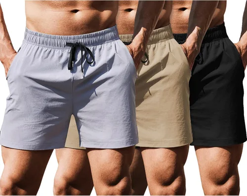 Miniatura 19 de COOFANDY Pantalones cortos deportivos para correr para hombre de 5 pulgadas, paquete de 2 pantalones cortos de entrenamiento para gimnasio