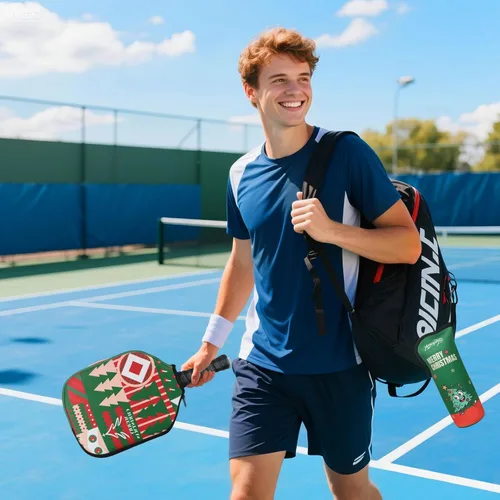Miniatura 5 de Soporte para pelotas de pickleball – 1 bolsa de almacenamiento para pelotas, bolsa de tenis portátil con gancho para valla, soporte de botella