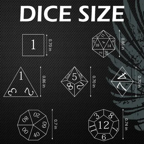 Miniatura 6 de Juego de dados DND, dados de 7 piezas de dados de ojo de núcleo líquido, Dungeons and Dragons, dados de resina de borde afilado con caja de regalo