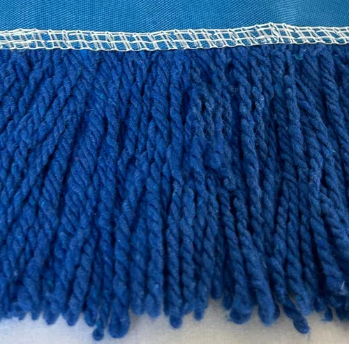 Miniatura 5 de Kit de trapeador industrial para polvo, incluye cabezal de trapeador de bucle cerrado trenzado azul de 48 pulgadas, mango de madera y marco