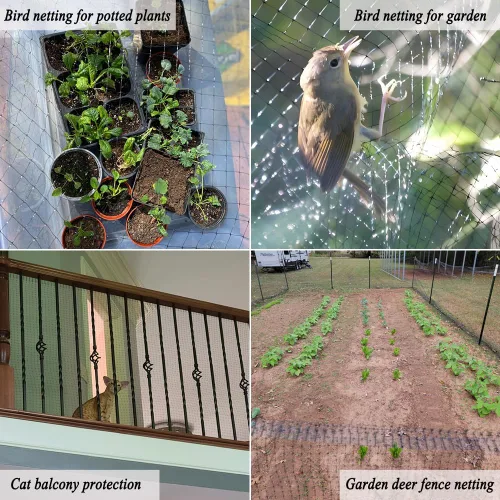 Miniatura 6 de Red para valla de ciervos, 7 x 25 pies, para protección del jardín, 0.56 oz/yd², fuerte y reutilizable para pájaros, protege verduras, tomates