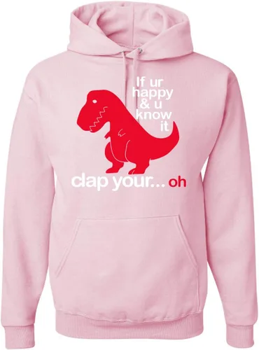 Miniatura 35 de Wild Bobby Sudadera con capucha unisex con estampado "If You're Happy and You Know it" de Dinausor