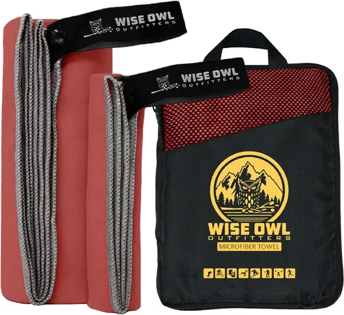 Miniatura 15 de Wise Owl Outfitters Microfiber Camping Towel - Quick Dry Towel for Travel, Backpacking, Hiking, Beach, Gym & Yoga - Compact, Fast Drying &