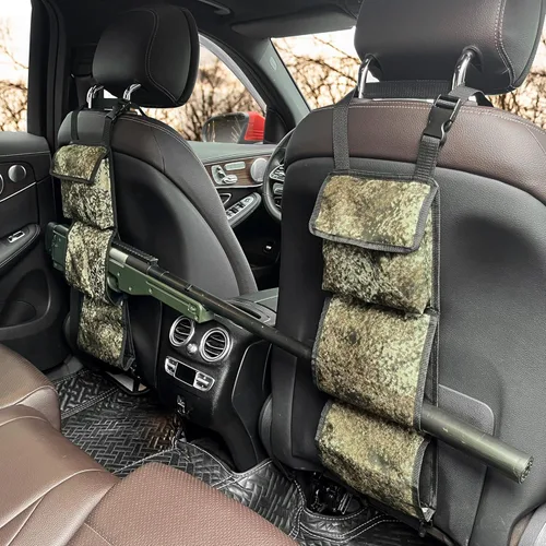 Miniatura 6 de mydays - Soporte organizador de pistolas para parte trasera de asiento frontal de vehículo; para rifles de caza / escopetas (color camuflaje)