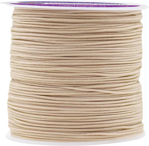 Miniatura 60 de Mandala Crafts Cordón de satén de nailon para la fabricación de joyas, 0.079 in, 55 yardas, cuerdas rojas de nailon, cordón de nudo chino para hacer