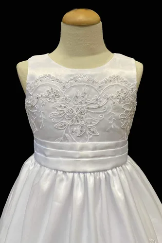 Miniatura 3 de SWEA Pea & Lilli Vestidos de Primera Comunión para Niñas de 7 a 16 años y tallas grandes en longitud de té blanco