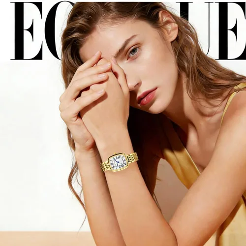 Miniatura 4 de CRRJU Relojes para mujer, reloj de pulsera analógico de cuarzo analógico a la moda, relojes elegantes simples para mujer