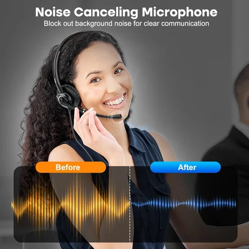 Miniatura 3 de MAIRDI Auriculares telefónicos con conector RJ9 y conector de 0.138 in para teléfono fijo de escritorio, teléfono celular, PC, portátil, auriculares