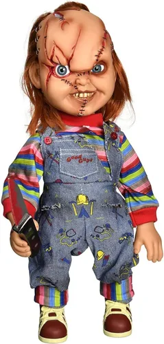 Mezco Toyz Juegos para niños | Figura de acción Chucky que habla, megaescala, 15 pulgadas