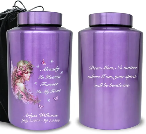 Miniatura 23 de Urnas de cremación pequeñas de hasta 60 libras para parte de cenizas adultas masculinas y femeninas, mini urna decorativa conmemorativa de recuerdo