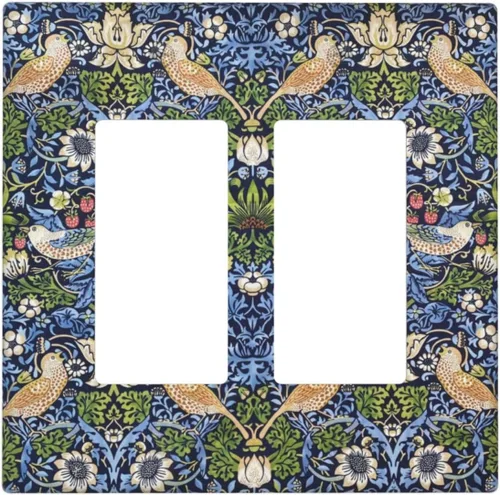 Miniatura 135 de Cubiertas Decorativas para Placas de Interruptor Bosque Primavera Hada Encantada País de las Maravillas Suelo Verde 2 Gang Cubierta de Interruptor