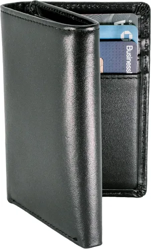 STAY FINE Billetera triple de cuero de grano superior para hombre, costuras ultra fuertes, cuero argentino hecho a mano, bloqueo RFID, billetera