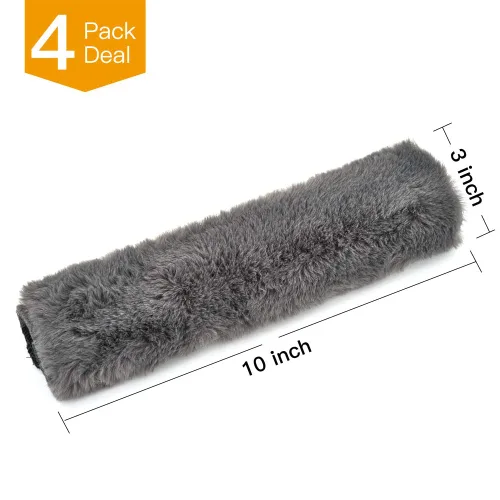 Miniatura 3 de Paquete de 4 fundas de cinturón de seguridad para niños, funda de cojín para cinturón de seguridad, almohadillas para correa de hombro para asiento