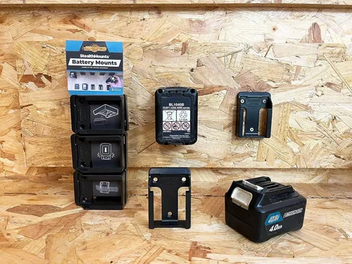 Miniatura 3 de StealthMounts Soporte de batería compatible con Makita 12V CXT (paquete de 6) - Negro Soportes de batería StealthMounts Fabricado en el Reino