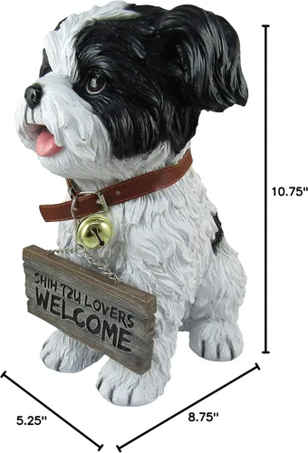 Miniatura 8 de DWK Letrero decorativo de bienvenida para perros en el porche delantero, estatua decorativa de bienvenida para el porche delantero Estatuas negro