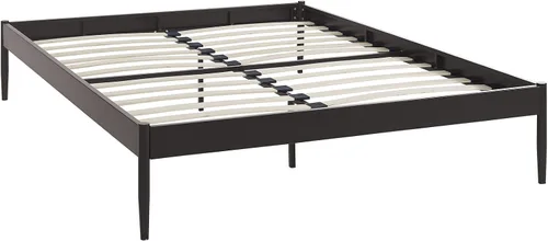 Miniatura 8 de Modway Elsie - Base de cama de metal con soporte de tablillas, tamaño King, color marrón