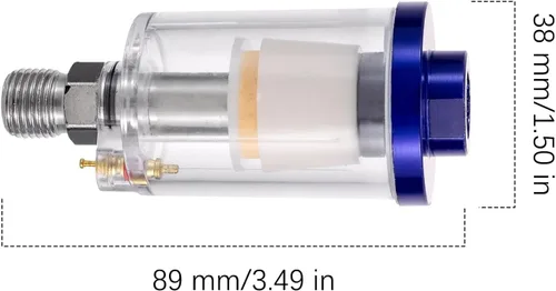 Miniatura 3 de Separador de agua y aceite de aire, filtro de trampa, separador de filtro de compresor de aire NPT de 1/4 pulgadas para pistola pulverizadora