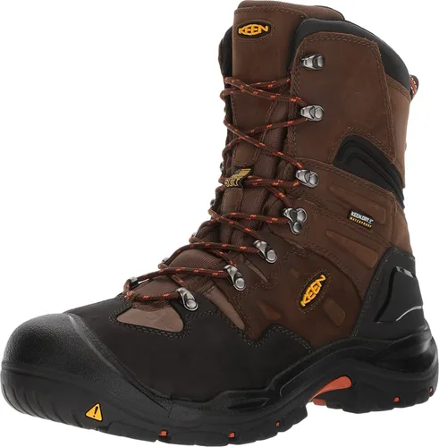 KEEN Utility Botas de trabajo impermeables Coburg de 8 pulgadas con punta de acero para hombre