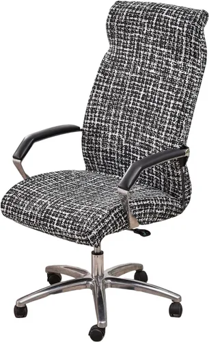 Miniatura 47 de CRFATOP Funda elástica para silla de oficina de computadora con cremallera duradera, funda para silla de escritorio giratoria universal, respaldo