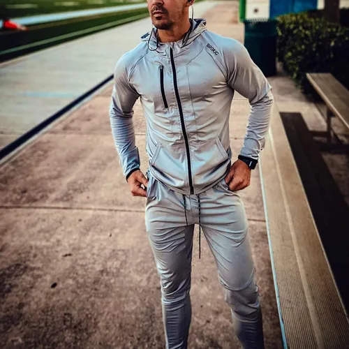 Miniatura 22 de BROKIG Pantalones deportivos ligeros para hombre, elásticos, de secado rápido, con bolsillos con cremallera