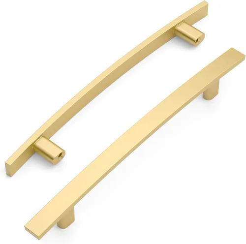 Miniatura 31 de Amerdeco - Paquete de 10 tiradores de oro cepillado de 3 pulgadas (76mm) para armarios de cocina, herrajes para gabinetes, tiradores de cocina