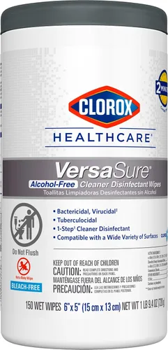 Miniatura 9 de CLOROX Healthcare VersaSure - Toallitas desinfectantes limpiadoras, 6.75 x 8 pulgadas, recipiente de 85 unidades, paquete de 6