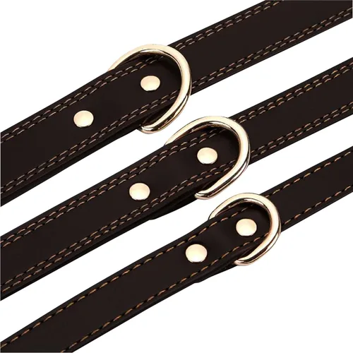 Miniatura 4 de Collar personalizado para perro, cuero vegano negro suave grabado, tamaño pequeño, mediano o grande con placa de nombre (XS)