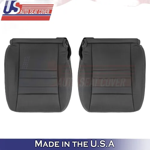 Miniatura 2 de U.S.AutoSeatCover 2013 2014 Compatible con Dodge Charger SXT Driver Passenger Bottom Fundas de asiento de cuero BLK
