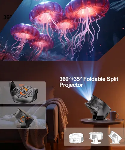 Miniatura 5 de Magcubic Proyector inteligente compatible con 2K, proyector portátil con WiFi 5 y Bluetooth 5.0, control de voz, Keystone automático, aplicaciones