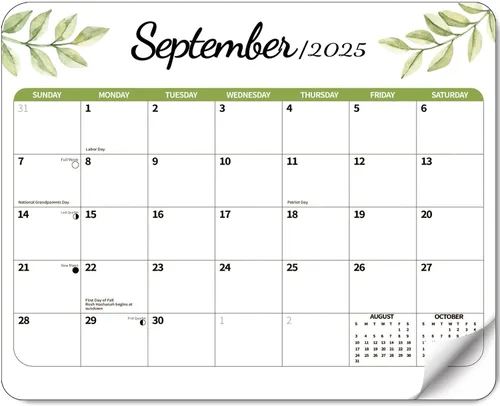 Calendario magnético 2026 para refrigerador de 18 meses, 8 x 10 pulgadas, calendario mensual de pared de refrigerador de julio de 2025 a diciembre