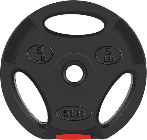 Miniatura 4 de Signature Fitness Vinyl Standard Plate Weight Plate for Strength Training and Weightlifting, Multiple Sizes