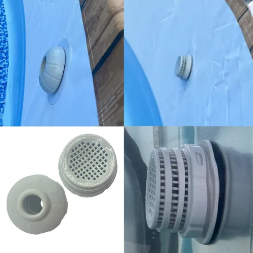 Miniatura 6 de Boquilla de chorro de agua de entrada de 1.25 pulgadas y soporte de manguera de filtro de salida, abrazadera de tubo, filtro de piscina, repuesto