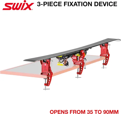 Miniatura 2 de SWIX Tornillo de esquí T149-50 con mordazas de 1.969 in de ancho Abrazaderas ajustables duraderas para encerar y afinar esquís alpinos