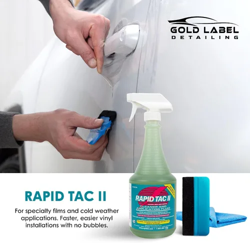 Miniatura 2 de Gold Label Detailing Rapid Tac II - Kit de líquido de aplicación de vinilo con escobilla de goma y toalla para automóvil, ATV, motocicleta, UTV