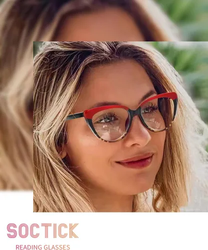 Miniatura 2 de Lentes de lectura de ojo de gato para mujer, bloqueo de luz azul, lectores para mujer 1.0 con bisagras de resorte cómodas, anteojos de diseñador