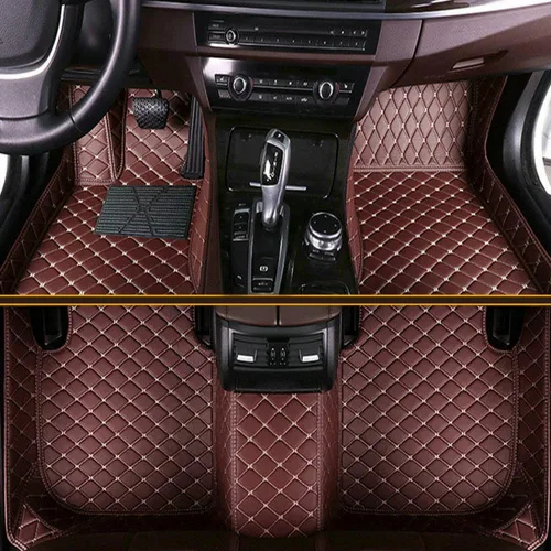 Miniatura 37 de Tapetes de piso de automóvil para el 99 % de los sedán, SUV deportivos, protección para todo tipo de clima, tapetes de cuero impermeables