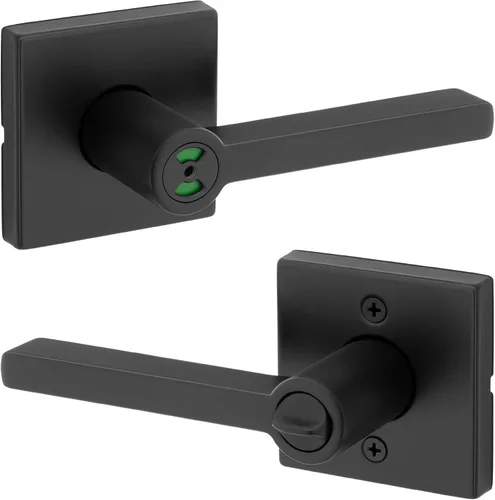 Miniatura 58 de Kwikset Halifax Manija interior de puerta de privacidad con cerradura, manija de puerta para baño y dormitorio, cerradura de botón de presión sin