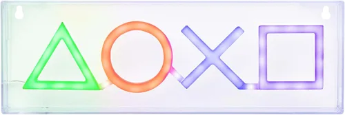 Paladone PlayStation Luz LED de Neón - Independiente o Montable en Pared - Accesorios y Decoración para Sala de Juegos para Jugadores