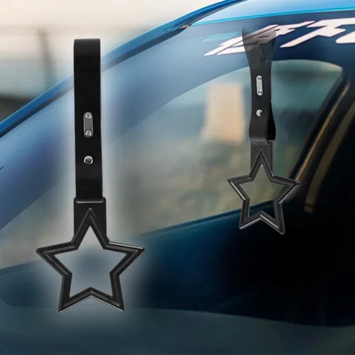 Miniatura 6 de Q1-TECH, JDM Tsurikawa Anillo Japonés de Tren Subterráneo Autobús Coche Manija Linda con Forma de Estrella Correa de Mano Anillos de Advertencia
