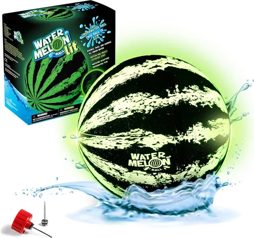 Watermelon Ball Lit - Juguete de piscina que brilla en la oscuridad para niños de 8 a 12 años, adolescentes y adultos, juego de piscina de 9