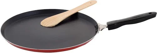 Sahishnu Online And Marketing Sartén Dosa Antiadherente, Negro, Aluminio, 11.220 in x 0.433 in x 0.5in