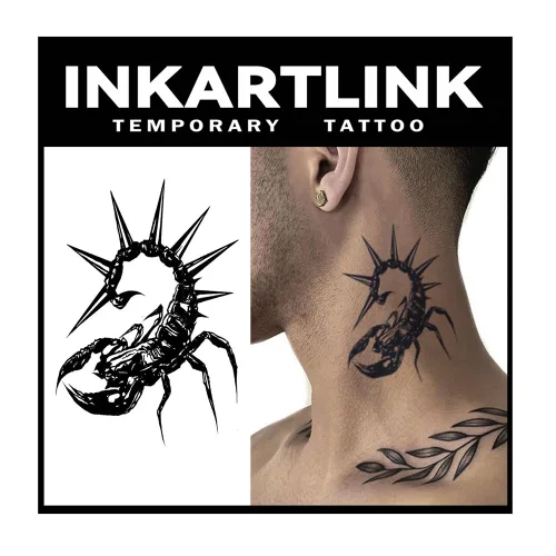 INKARTLINK Tattoo Tech, 2 hojas de tatuaje semipermanente mediano, tatuajes temporales de diseño artístico para adultos, dura 1-2 semanas,