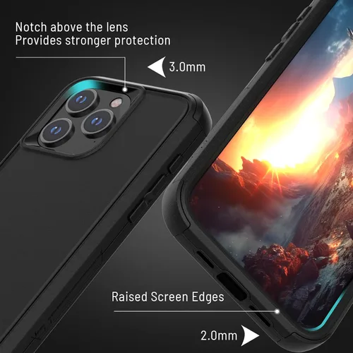 Miniatura 3 de X-belmox Funda protectora para iPhone 15 Plus, 3 capas, resistente a prueba de golpes, protección contra caídas, grado MiIitary para iPhone 14 Plus