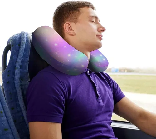 Miniatura 6 de Almohada personalizada de espuma viscoelástica en forma de U, añade tu texto fotográfico, almohada suave personalizada para el cuello, cojín cómodo